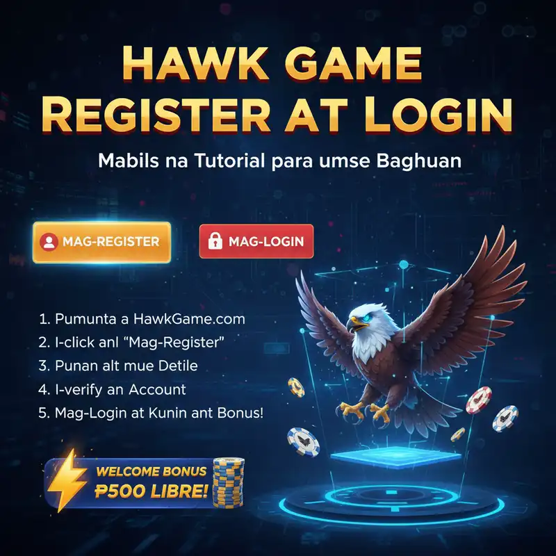 Hawk Game Register at Login Tutorial